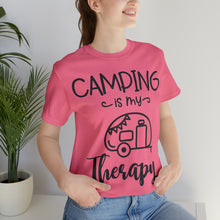 Load image into Gallery viewer, Camping Is My Therapy - Unisex Jersey Short Sleeve Tee
