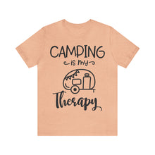 Load image into Gallery viewer, Camping Is My Therapy - Unisex Jersey Short Sleeve Tee
