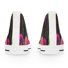 Load image into Gallery viewer, Neon Paint Drips - Women&#39;s High Top Sneakers
