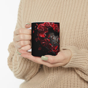 Valentine Hearts & Roses (7) - Ceramic Mug 11oz