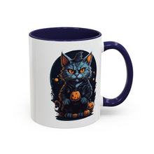 Load image into Gallery viewer, Cat Halloween (2) - Accent Coffee Mug (11, 15oz)
