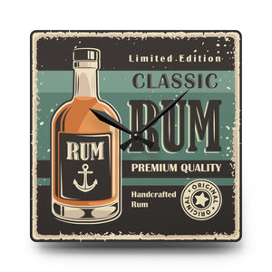 Retro Rum - Acrylic Wall Clock