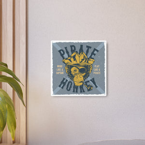 Pirate Monkey - Metal Art Sign