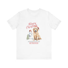 Load image into Gallery viewer, Merry Christmas Retriever - Unisex Jersey Short Sleeve Tee
