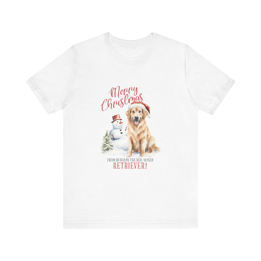 Merry Christmas Retriever - Unisex Jersey Short Sleeve Tee