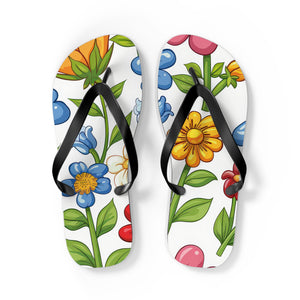 Cartoon Flowers Ver 4 - Flip Flops