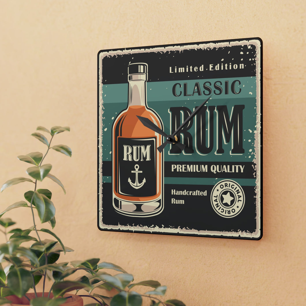 Retro Rum - Acrylic Wall Clock