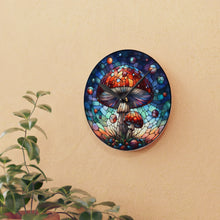 Load image into Gallery viewer, Stained Glass Mushroom - Acrylic Wall Clock
