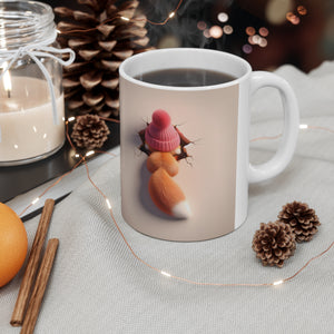 3D Fox Valentine (2) - Ceramic Mug 11oz