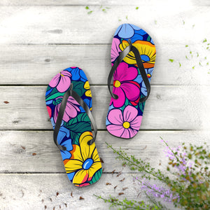 Cartoon Flowers Ver 10 - Flip Flops