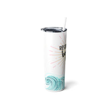 Load image into Gallery viewer, Resting Beach Face - Skinny Steel Tumbler with Straw, 20oz
