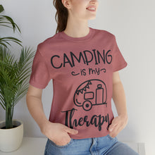 Load image into Gallery viewer, Camping Is My Therapy - Unisex Jersey Short Sleeve Tee
