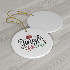 Jingle Bells - Ceramic Ornament, 4 Shapes