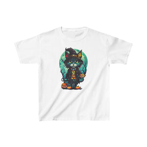 Cat Halloween Design (3) - Kids Heavy Cotton™ Tee