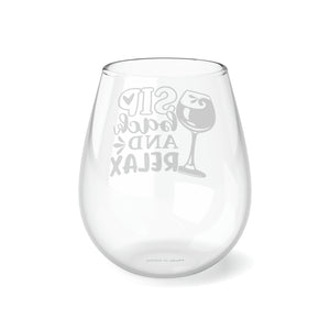 Sip Back And Relax - Stemless Wine Glass, 11.75oz