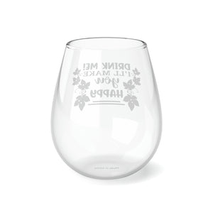 Drink Me - Stemless Wine Glass, 11.75oz