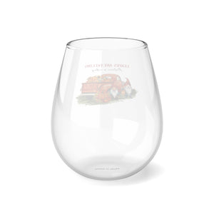 Leaves Are Falling - Stemless Wine Glass, 11.75oz