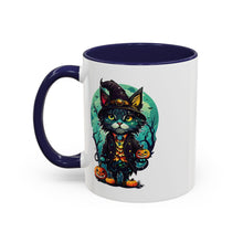 Load image into Gallery viewer, Cat Halloween (3) - Accent Coffee Mug (11, 15oz)
