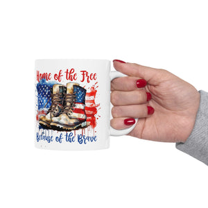 Home Of The Free - Ceramic Mug, (11oz, 15oz)