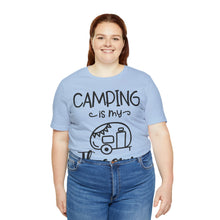 Load image into Gallery viewer, Camping Is My Therapy - Unisex Jersey Short Sleeve Tee
