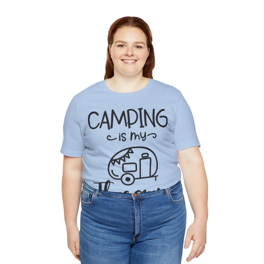 Camping Is My Therapy - Unisex Jersey Short Sleeve Tee