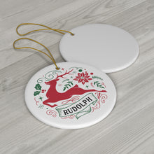 Load image into Gallery viewer, Rudolph - Ceramic Ornament, 4 Shapes
