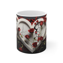 Load image into Gallery viewer, Valentine Heart &amp; Roses (4) - Ceramic Mug 11oz

