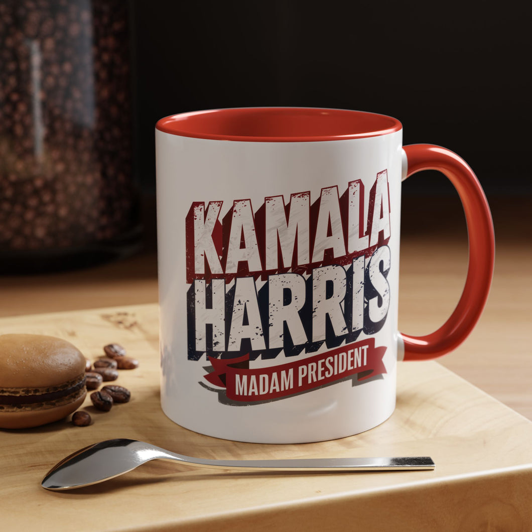 Kamala Harris Madam President - Accent Coffee Mug (11, 15oz)