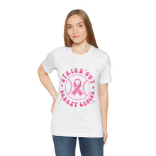 Load image into Gallery viewer, Strike Out Breast Cancer - Unisex Jersey Short Sleeve Tee
