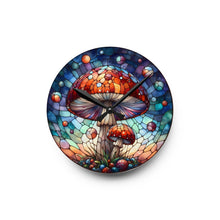 Load image into Gallery viewer, Stained Glass Mushroom - Acrylic Wall Clock
