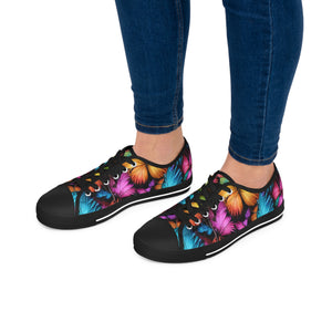 Whimsical Butterflies - Women's Low Top Sneakers