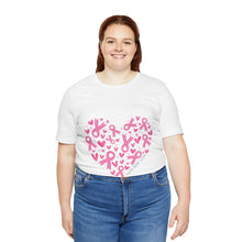 Load image into Gallery viewer, Breast Cancer Heart - Unisex Jersey Short Sleeve Tee
