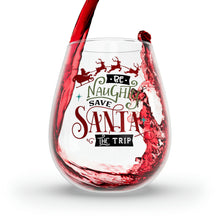 Load image into Gallery viewer, Be Naughty - Stemless Wine Glass, 11.75oz
