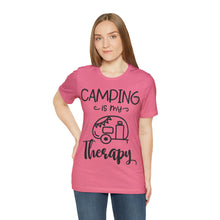 Load image into Gallery viewer, Camping Is My Therapy - Unisex Jersey Short Sleeve Tee
