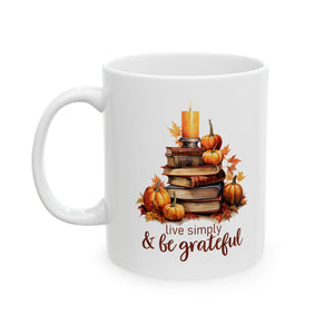 Live Simply - Ceramic Mug, (11oz, 15oz)