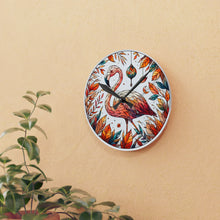 Load image into Gallery viewer, Stained Glass Flamingo - Acrylic Wall Clock
