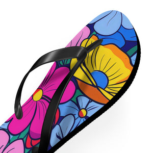 Cartoon Flowers Ver 10 - Flip Flops