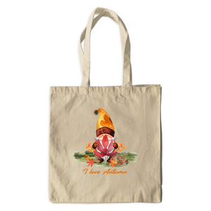 I Love Autumn (Gnome) - Canvas Tote Bags