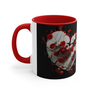 Valentine Heart & Roses (1) - Accent Coffee Mug, 11oz