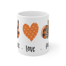Load image into Gallery viewer, Peace Love Fall - Ceramic Mug 11oz
