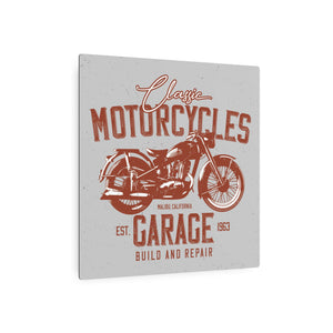 Classic Motorcycle Garage - Metal Art Sign