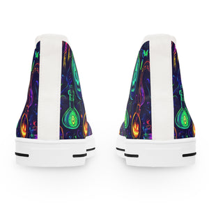 Pastel Halloween Potion Bottles - Women's High Top Sneakers