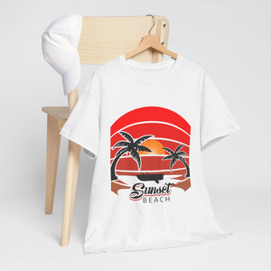 Sunset Beach - Unisex Heavy Cotton Tee