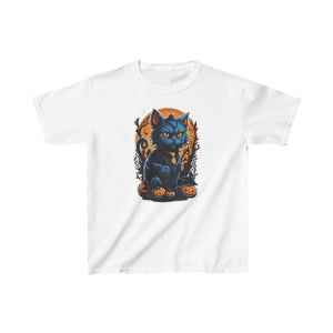 Cat Halloween Design (1) - Kids Heavy Cotton™ Tee