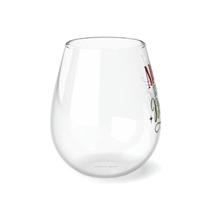 Messy And Bright - Stemless Wine Glass, 11.75oz