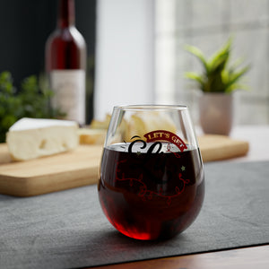 Let's Get Lit - Stemless Wine Glass, 11.75oz