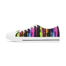 Load image into Gallery viewer, Neon Paint Drips - Women&#39;s Low Top Sneakers
