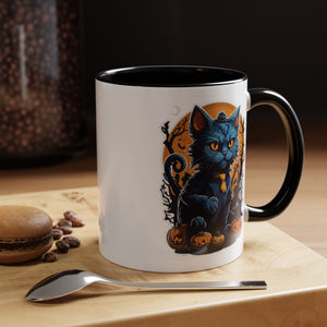 Halloween Cat (1) - Accent Coffee Mug (11, 15oz)