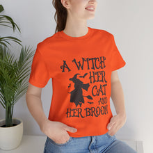 Load image into Gallery viewer, A Witch, Her Cat - Unisex Jersey Short Sleeve Tee
