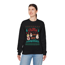 Load image into Gallery viewer, Chillin With My Snowmies - Unisex Heavy Blend™ Crewneck Sweatshirt
